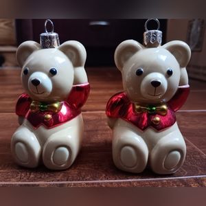 Vintage Teddy Bear Christmas Ornaments